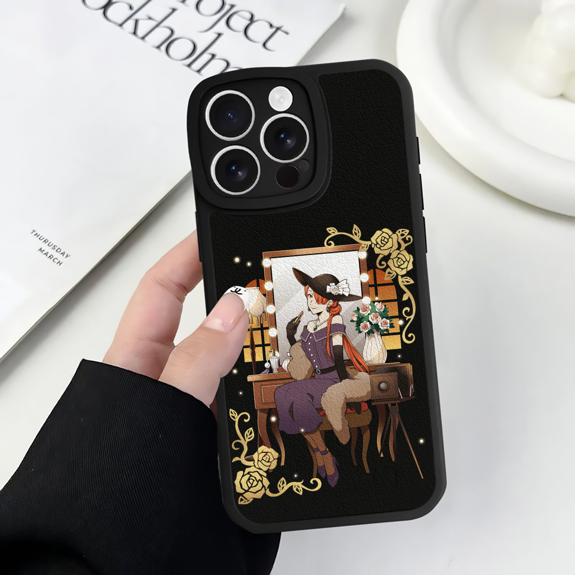（画像用） 文豪ストレイドッグス Bungo Stray Dogs 【iPhone 16シリーズ対応】シリコンスマホケース（レザー調） 材質：シリコン